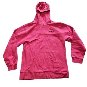 Reebok Hoodie Sweatshirt Red Kangaroo Pouch Youth Large Cotton Poly Blend
